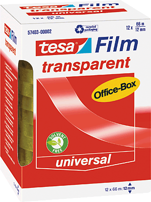 Tesa Office-Film/57403-00002-00 66mx12mm transparent 76mm Inh.12 Rollen