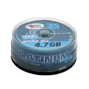 Platinum DVD-Rohlinge "DVD+R", 25 Stück