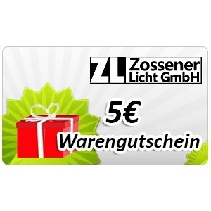 Warengutschein Kooperationspartner Zossener Licht GmbH a 5€ 