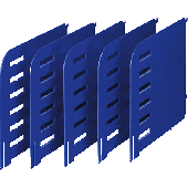 styrorac Trennwände/280-3015.35 TxH 231x240mm blau Kunststoff Inh.5