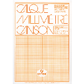 Canson Transparent-Millimeterpapiere/17145 A4 Rot Block 70/75 g/qm Inh.50 Blatt