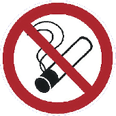 Verbotsschild aus Kunststoff Rauchen verboten /43164 Ø200mm