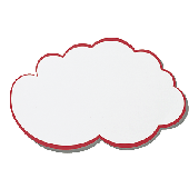 FRANKEN  Moderations-Wolken/UMZ WM 14x23cm weiß/rot Inh.20