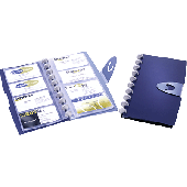 Durable Visitenkartenbuch VISIFIX Walk/2452-07 dunkelblau Inh.für 96 Karten