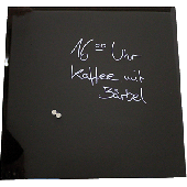 M&M Glas-Magnettafel schwarz/08540401SP 35 x 35 cm