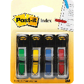 3M Post-it Index Pfeile/684ARR3 12,7x43,7 mm rot/blau/gelb/grün Inh.96