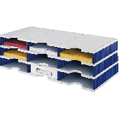 styrodoc Sortierstation trio mit 9 Fächern/268-0303.38 723x331x223mm grau/blau