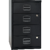 Light Büroschubladenschrank /PFA4S433 H672xB413xT400 mm schwarz