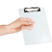 Maul Schreibplatte mit Bügelklemme/375605  A5 240 x 160 x 16 cm glasklar Acryl