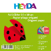 Heyda Faltblätter/204875510 10x10 cm sortiert 60 g/qm Inh.100 Blatt