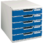 Multiform Büroboxen Modulo SYSTEM 2 A4/03014003 lichtgrau/blau Inh.1
