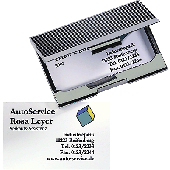 Sigel Visitenkartenbox/VZ130 91 x 56 mm silber glänzend Chrom,für 20 Karten