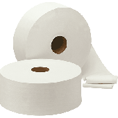 Toilettenpapiere Mini-Jumbo-Rollen, 2-lagig, 360 m/360M 9,5x25 cm weiß Inh.6
