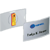 Durable Namensschild konvex mit Magnet/8123-19 40 x 75 mm farblos Magentverschluss Inh.25