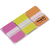 Post-it Index Haftstreifen Strong/686PGO 25,4x38 mm pink/grün/orange Inh.3x 22