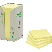 Post-it Recycling/654-1T 76 x 76 mm gelb Inh.16