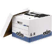 Fellowes Archivboxen mit Deckel/0026101 HxBxT 333x285x390mm blau/weiß