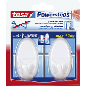 Tesa Powerstrips System-Haken/58013-00049-00 weiß Inh.2 Haken