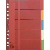 Elba Karton-Register, blanko/57451 5-teilig 5-farbig farbiger Karton (RC) 230 g/qm
