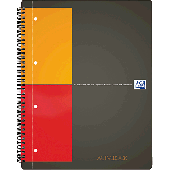 Oxford Collegeblock Easybook/357001411 DIN A5+ schwarz/rot/orange kariert 80g/qm