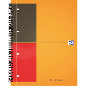Oxford Notebook/357001201 A4+ orange/grau/rot kariert 80g/qm 80 Blatt