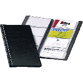 Durable Visitenkartenbuch VISIFIX/2380-01 253x115 mm schwarz genarbte Folie Inh.für 96 Karten