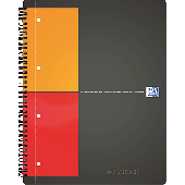 Oxford Activebook /357001401 DIN A4+ schwarz/rot/orange kariert 80 g/qm