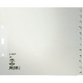 Leitz Papierregister/1230-85 A4, 240 mm, 200 mm grau Jan-Dez, halbe Höhe 100g/qm