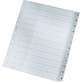 Leitz Plastikregister, Zahlen/1282 A4, 238 mm, 297 mm grau 1-12