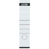 Leitz Rückenschilder breit/lang Großpackung/1640-10-01 61x285mm weiß Inh.100