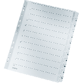 Leitz Kartonregister Zahlen/4325-00-00 A4, 225 mm, 297 mm grau 1-12 160g/qm
