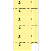 Zweckform Bonbücher/832 105x198 mm gelb/weiß inkl. Kellner-Nr.1-6 Inh.2x50 Blatt