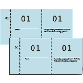 Zweckform Nummernblöcke/869 105x53mm sortiert 1-1000 Nummernblock Inh.1000 Blatt