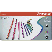 Stabilo Pen 68, Fasermaler/6810-6 1 mm sortiert Inh.10
