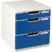 Multiform Büroboxen Modulo System 2 A4/325003D lichtgrau/blau