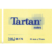 Tartan Haftnotizen/005176 51x76 mm hellgelb Inh.100 Blatt