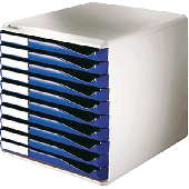 Leitz Bürobox 10 Schübe/5281-00-35 291x352x292mm blau Inh.1