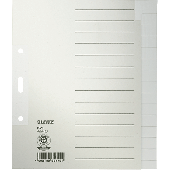 Leitz Papierregister Blanko/1225-85 170x200mm grau A5 hoch 100g/qm Inh.15 Blatt