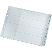 Leitz Plastikregister, Monate/1288 A4, 238 mm, 180 mm grau Dez-Jan