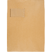 Faltentaschen mit Klotzboden HK/3005104 C4 braun  Kraftpapier  120 g/qm Inh.100