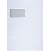 Faltentaschen mit Klotzboden HK/3005265 C4 weiß  Offset Kraft  120 g/qm Inh.100