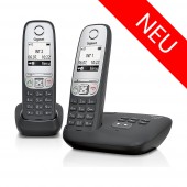 Gigaset A415A Duo schnurloses Festnetztelefon (analog) mit AB, schwarz