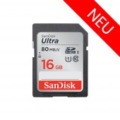 SanDisk Ultra 16 GB SDHC Speicherkarte (80 MB/s, Class 10, UHS-I)