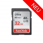 SanDisk Ultra 32 GB SDHC Speicherkarte (80 MB/s, Class 10, UHS-I)
