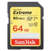 SanDisk Extreme 64 GB SDXC Speicherkarte (90 MB/s, Class 10, U3, V30)