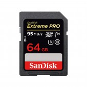 SanDisk Extreme Pro 64 GB SDXC Speicherkarte (95 MB/s, Class 10, U3, V30)