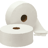 Toilettenpapiere Mini-Jumbo-Rollen, 2-lagig, 150 m/150M 9,5x25 cm weiß Inh.12
