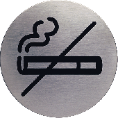 Durable Picto Raucher -NEIN-/4911-23 Ø83 mm silber Rauchen verboten