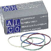 Alco Gummiringe im Karton/733 Ø 50 mm bunt Inh.50 g