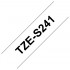 Brother TZe-S241 Schriftband 18mm x 8m schwarz auf weiß, stark klebend